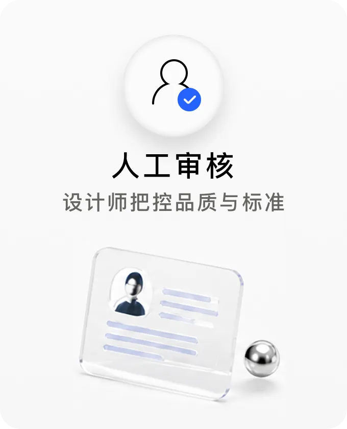 人工审核——设计师把控品质与标准
